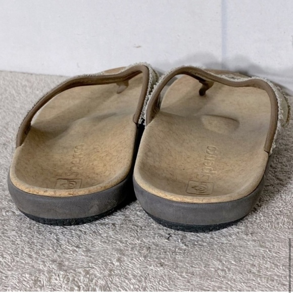 Spenco Yumi Plus Straw Java Cork Flip Flops 10 - Picture 10 of 14